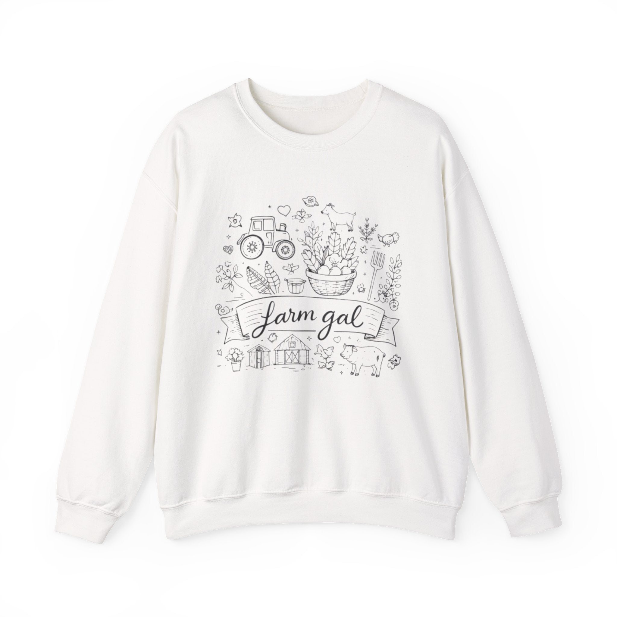Farm Gal Crewneck Sweatshirt | Cute Farm Life Graphic Pullover