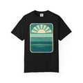 Retro Sunrise Graphic T-Shirt | Vintage Ocean Waves Tee