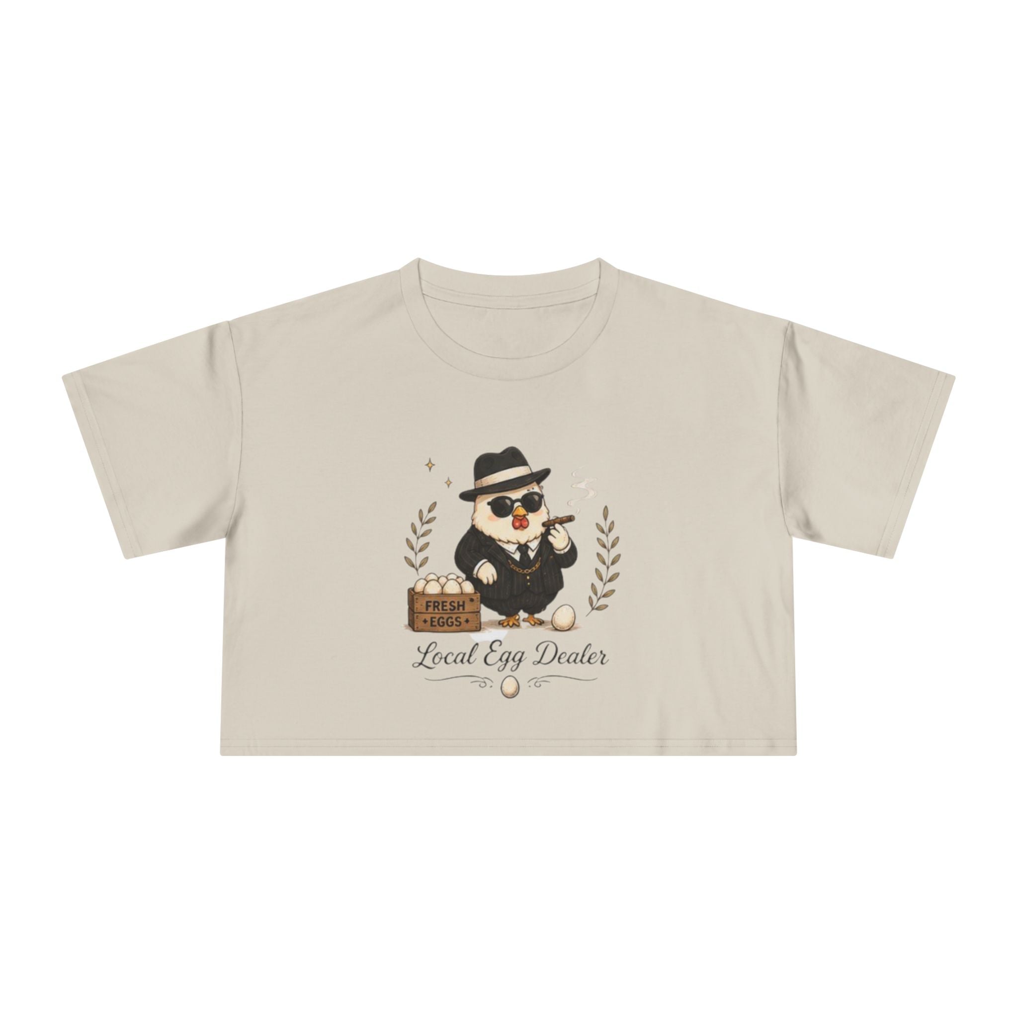 Crop Tee | Local Egg Dealer Cute Chick Graphic Crop Top