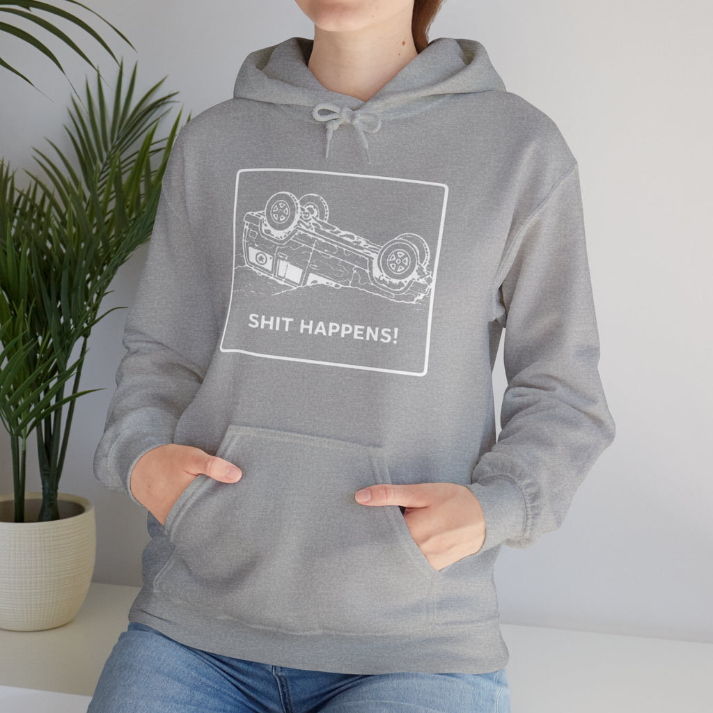 Shit Happens Crashed Car Hoodie