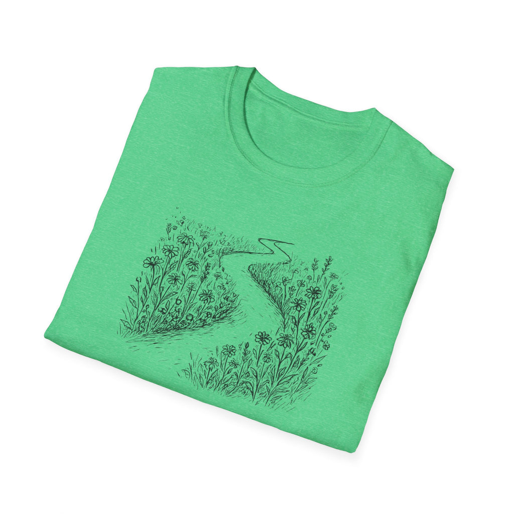 Winding Path Through Grass T-Shirt | Scenic Nature Trail Tee