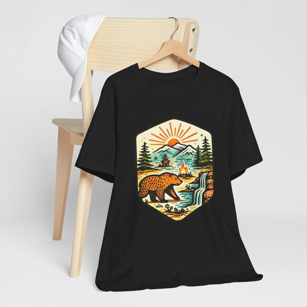 Retro Wilderness Bear T-Shirt Vintage Outdoors Graphic Tee