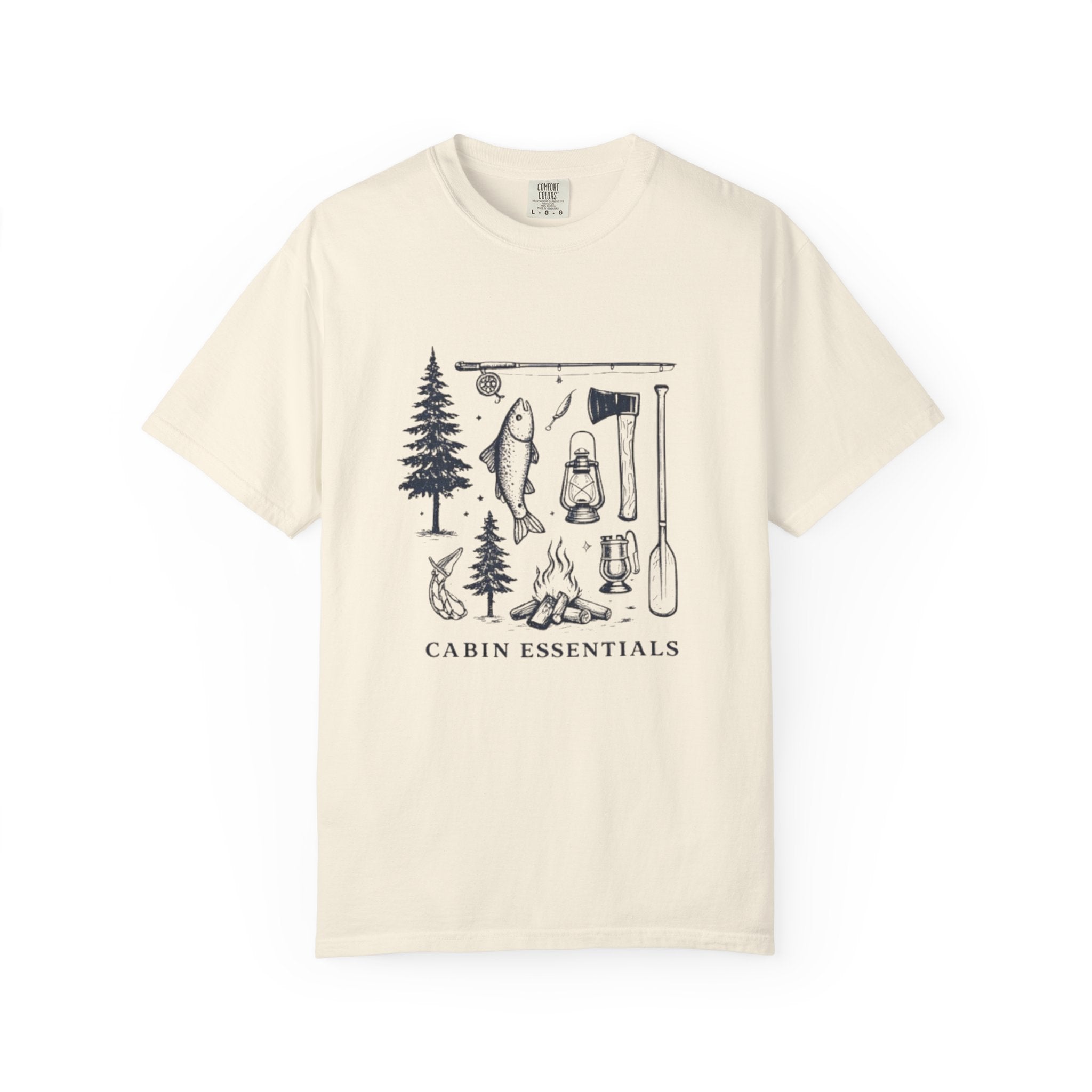 Cabin Essentials T-Shirt | Outdoor Camping Gear Graphic Tee