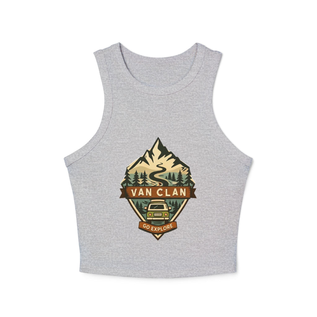 Van Clan Adventure Tank Top | Womens Ribbed Racerback Go Explore Camping Crop