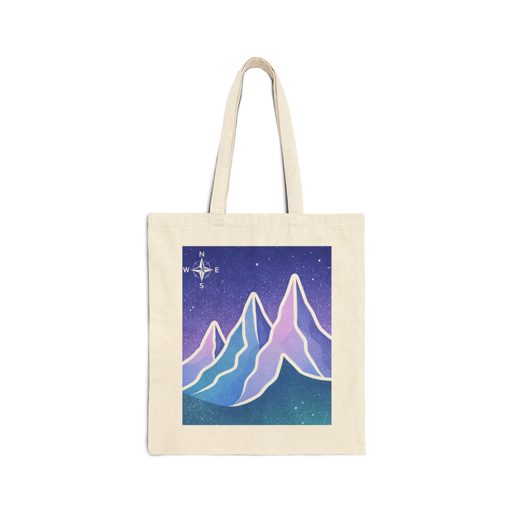 Tote Bag | Pastel Night Mountain Illustration