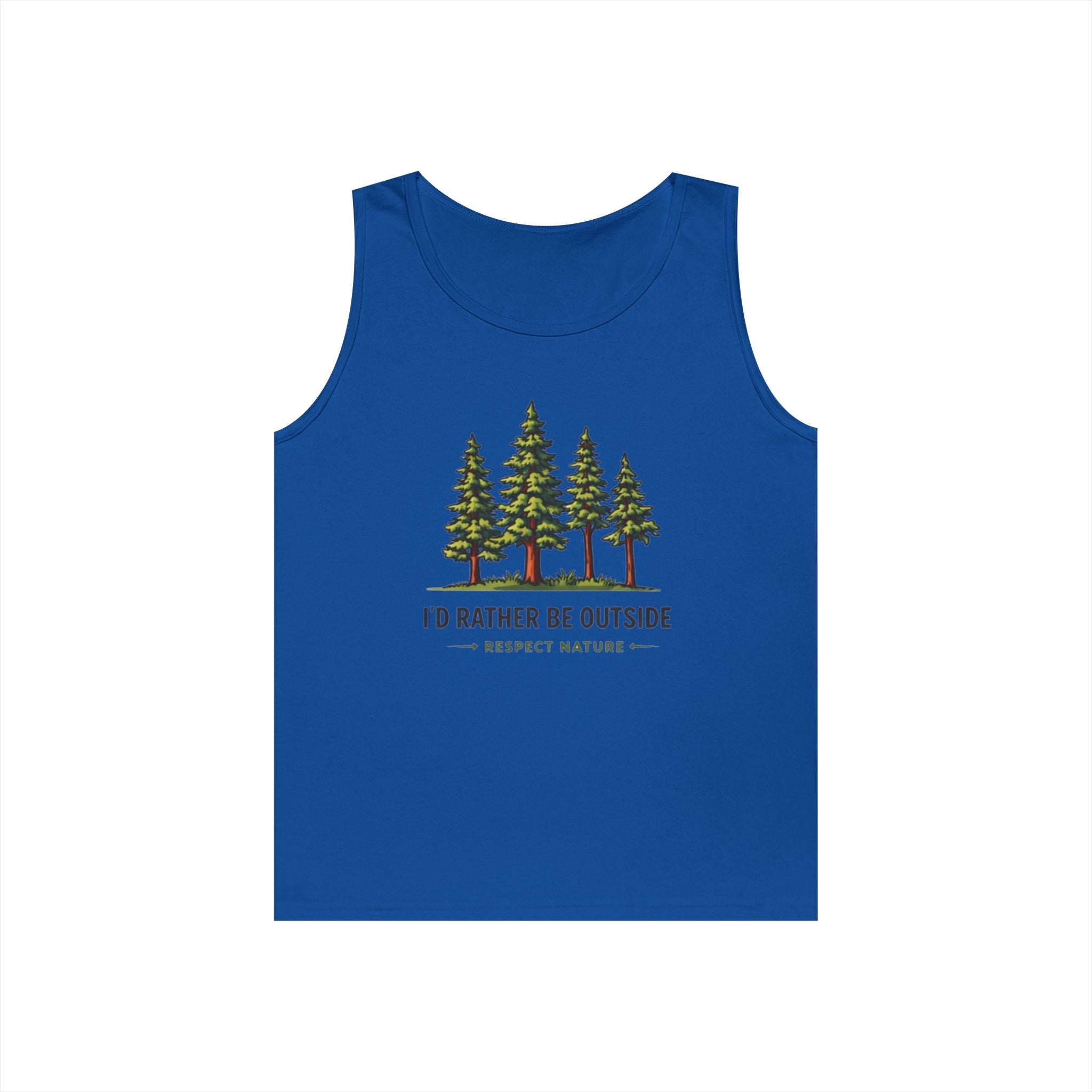 Id Rather Be Outside Tank Top | Nature Lovers Camping Graphic