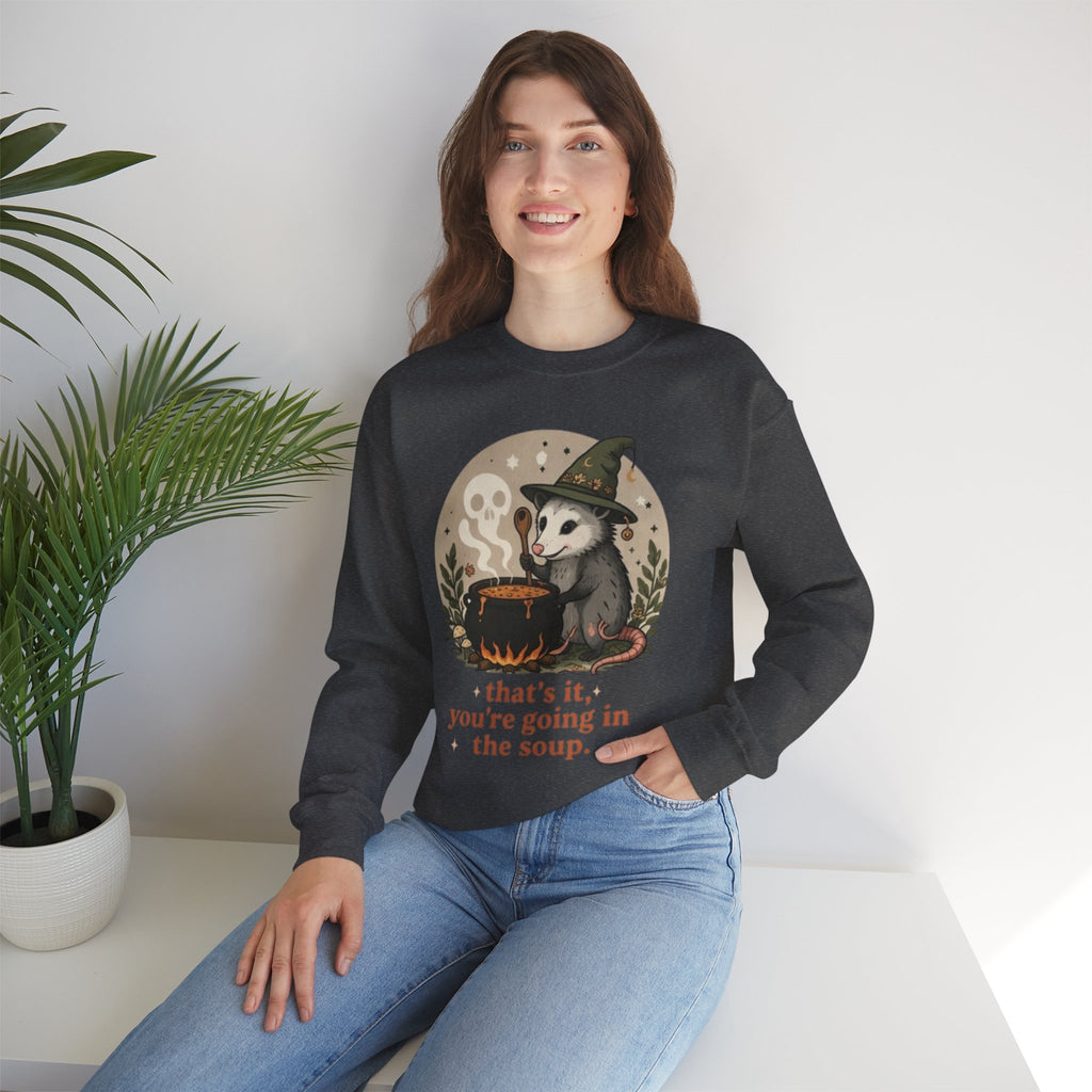 Witchy Opossum Sweatshirt | "Thats It, You're Going in the Soup"