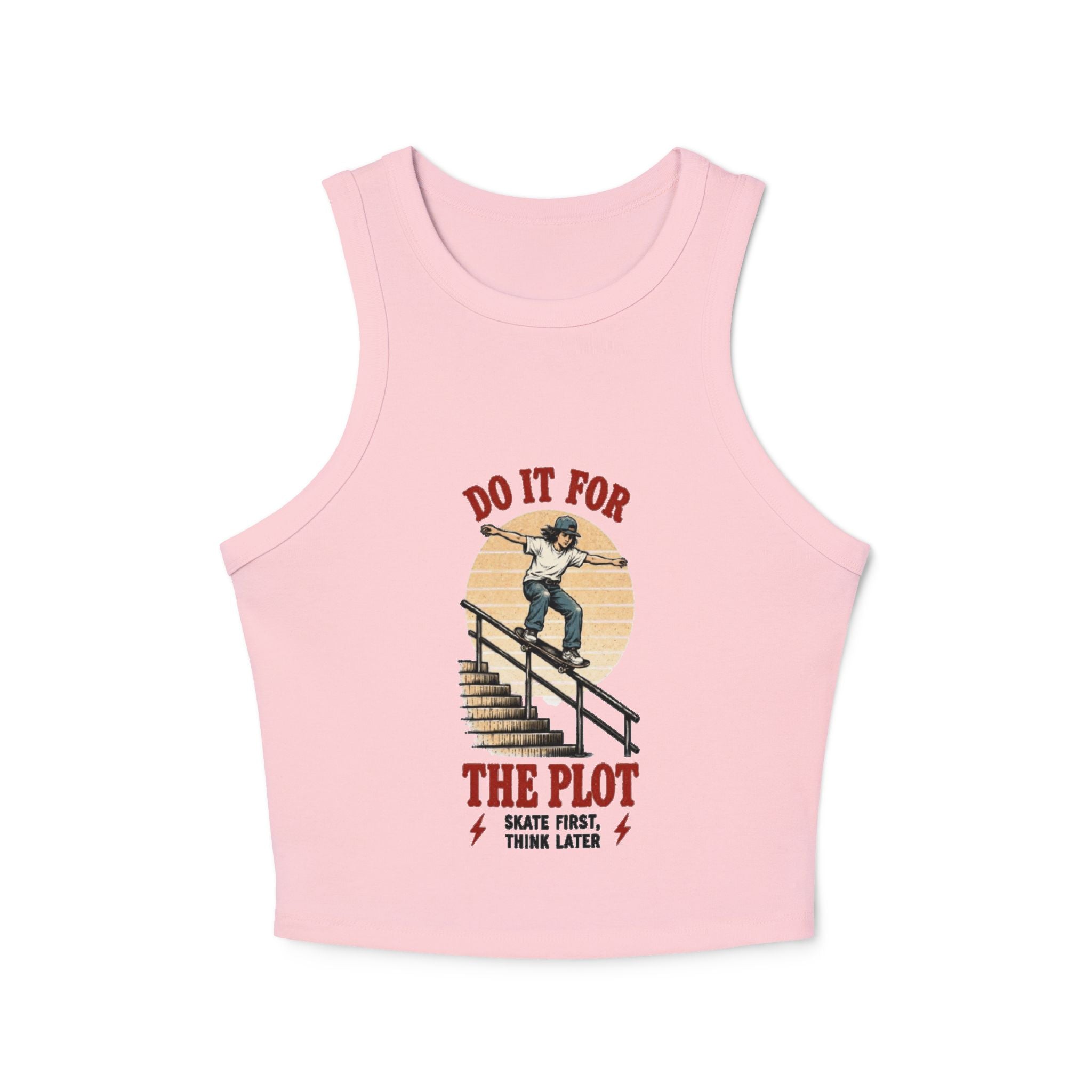 Do It For The Plot Racer Tank Top | Womens Skateboarding Crop Tank