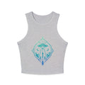 Alien Abduction Crop Tank | Womens Racerback Tank Top with UFO Graphic