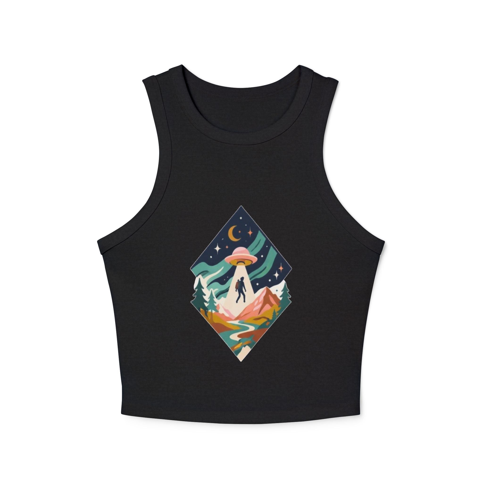 Alien Abduction Mountain Crop Tank