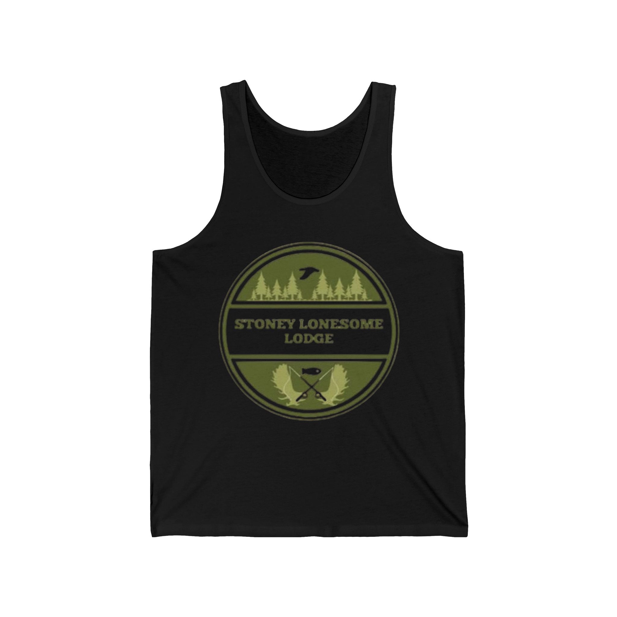 Stoney Lonesome Lodge Tank Top | Vintage Outdoors Camping Logo