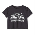 Wander More Northern Lights Mountainscape Crop Top