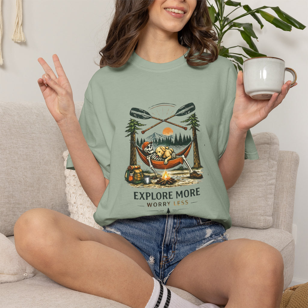 Explore More Worry Less Campfire T-Shirt
