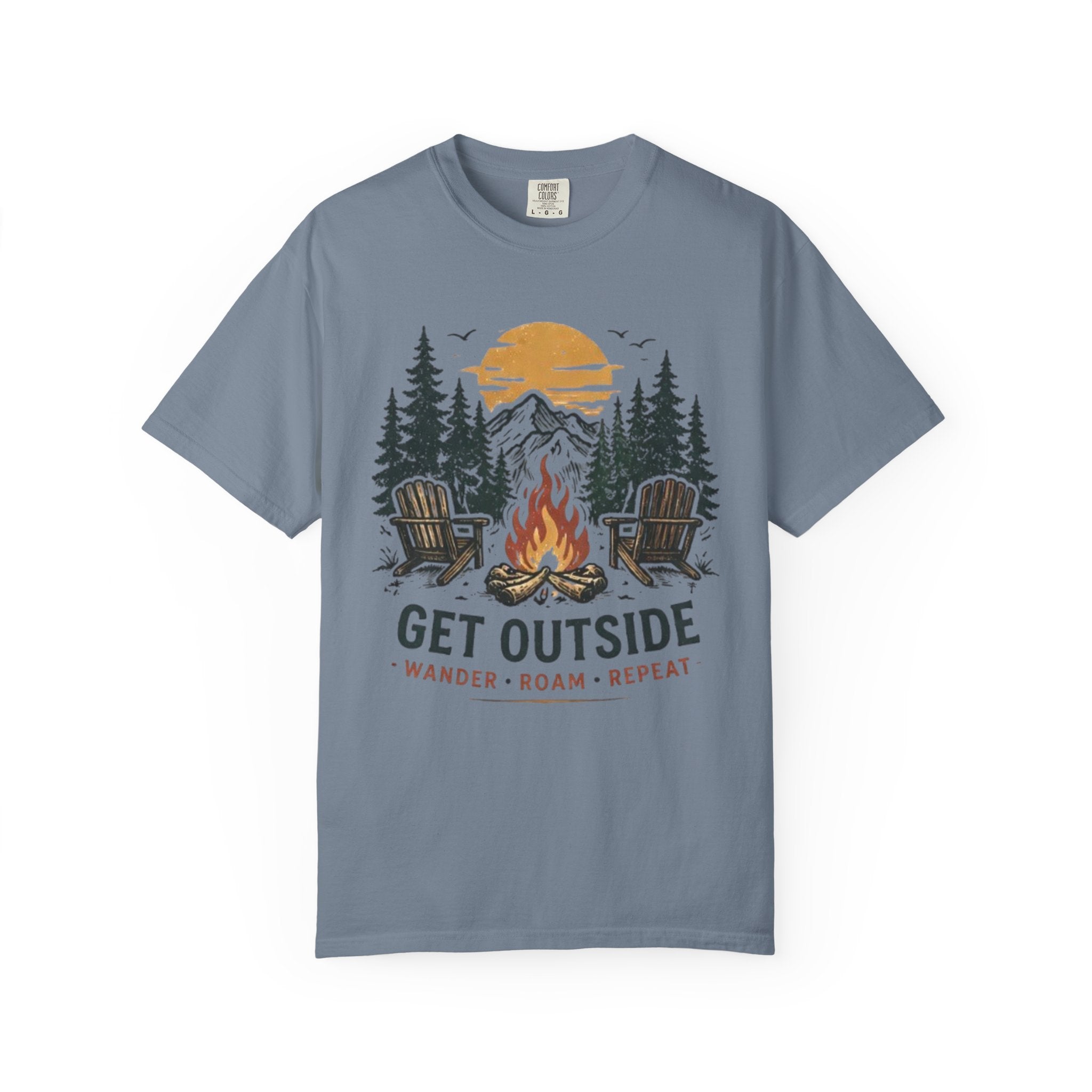 Get Outside Campfire T-Shirt | Outdoor Adventure Graphic Tee