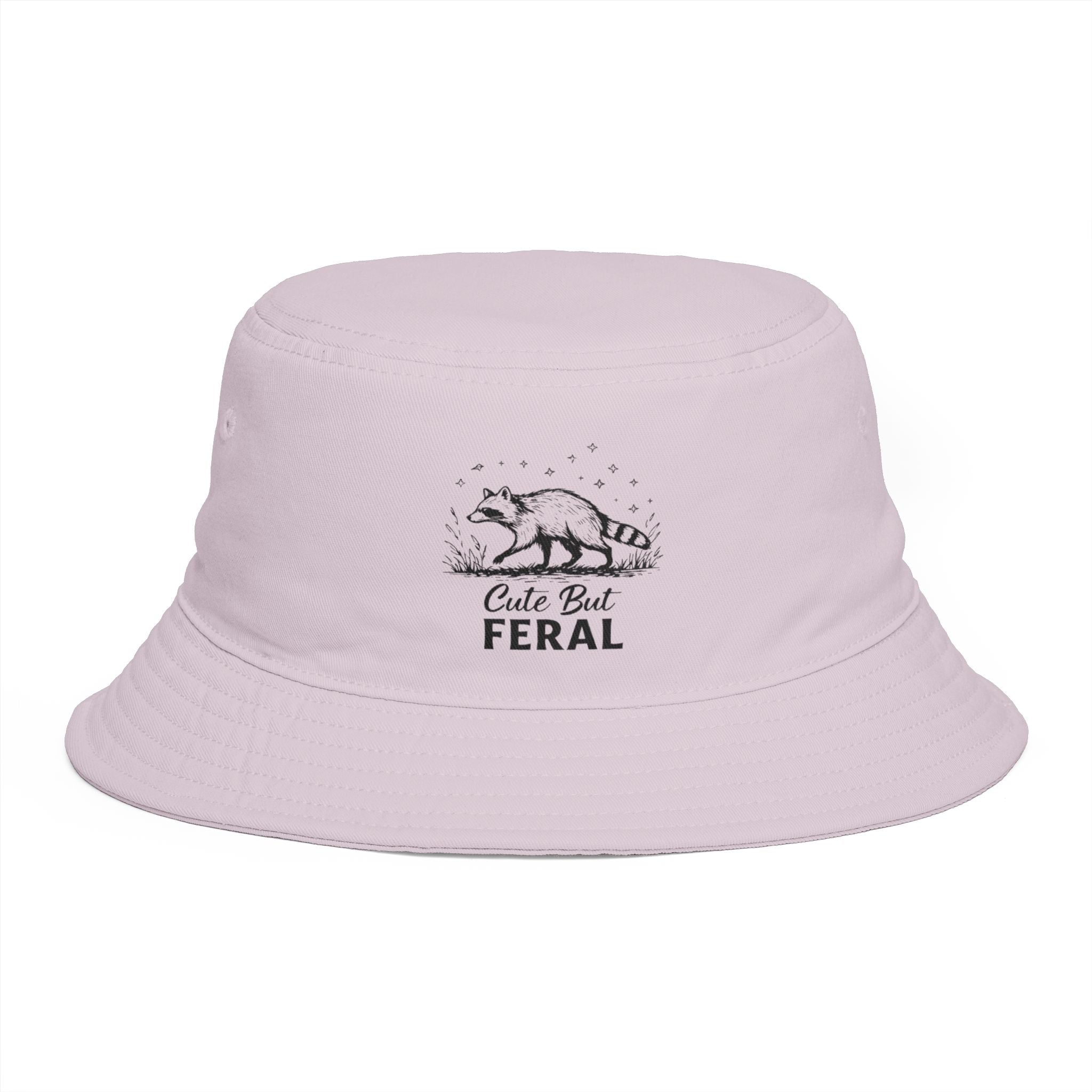 Feral Raccoon Cute But Feral Brown Bucket Hat | Outdoor Casual Sun Hat
