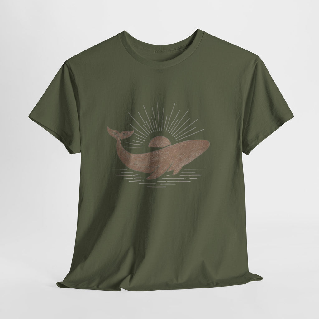 Whale Sunset T-Shirt | Minimal Coastal Graphic Tee