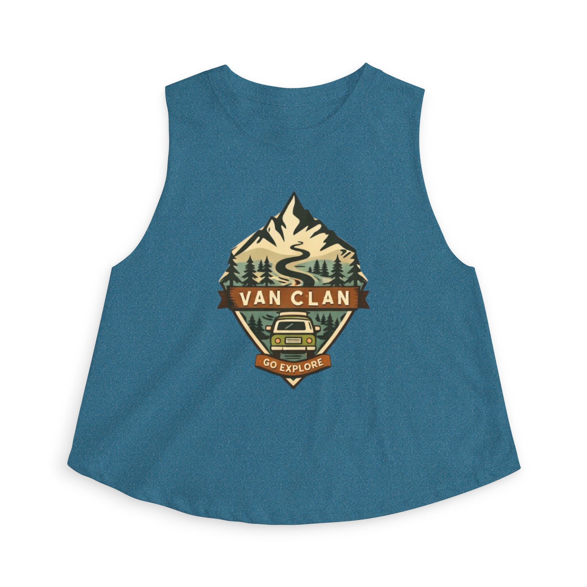 Van Clan "Go Explore" Crop Top | Women's Adventure Graphic Tank