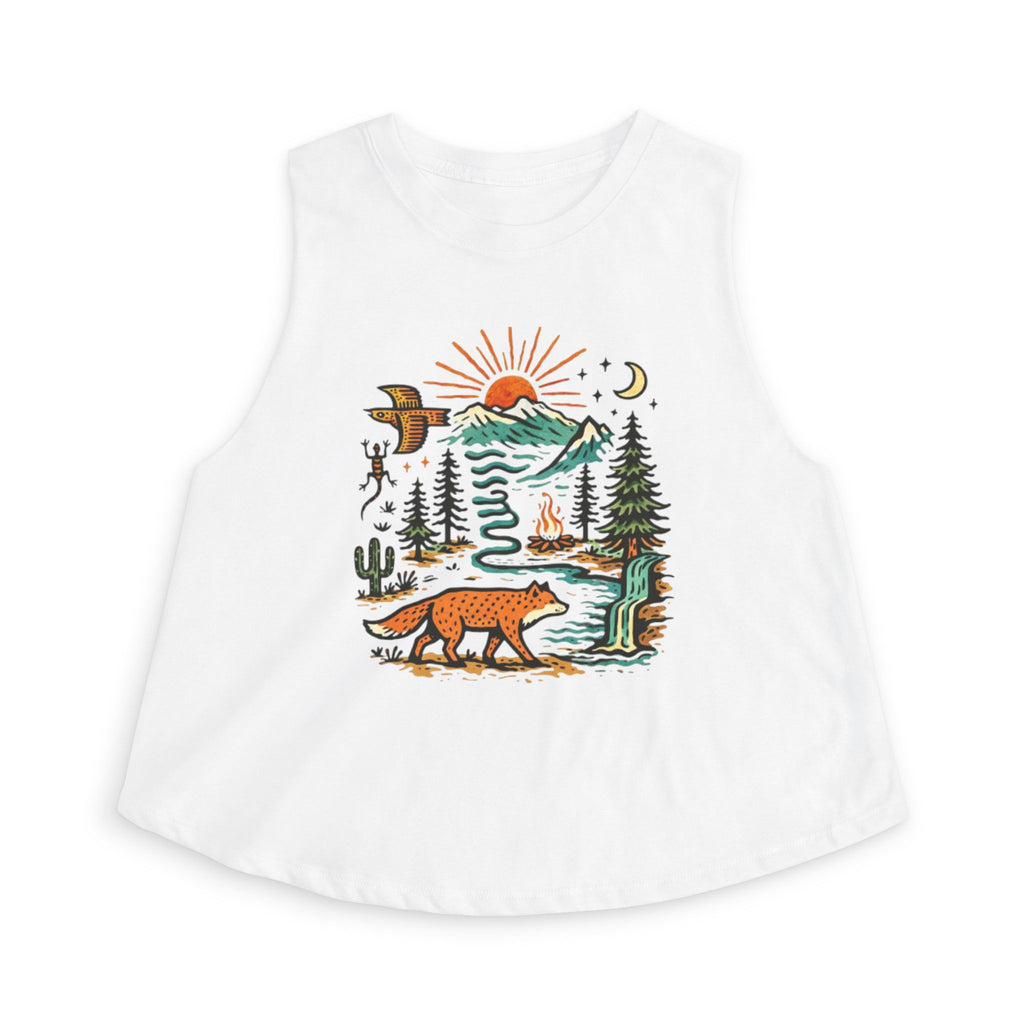 Nature Wilderness Fox Tank Women's Crop Top