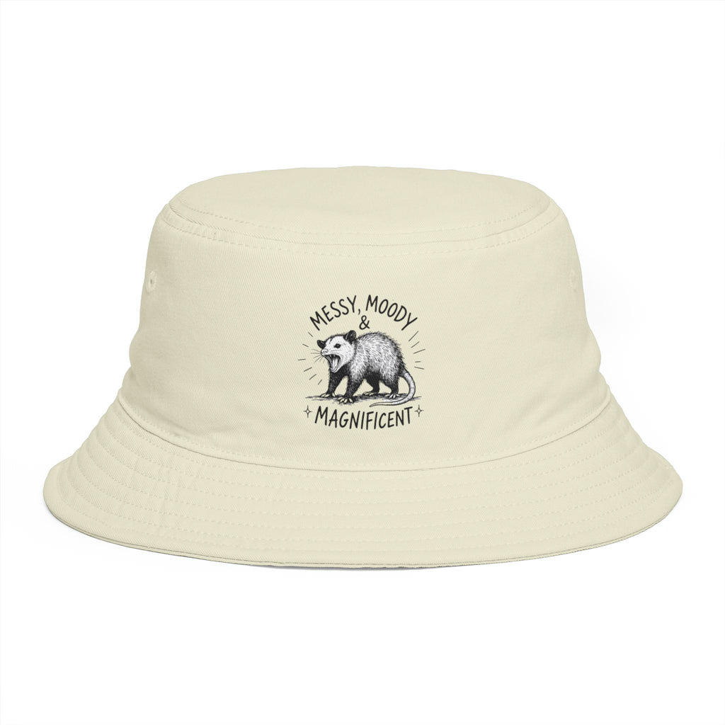 Messy Moody & Magnificent Bear Bucket Hat | Cute Vintage Graphic Sun Hat