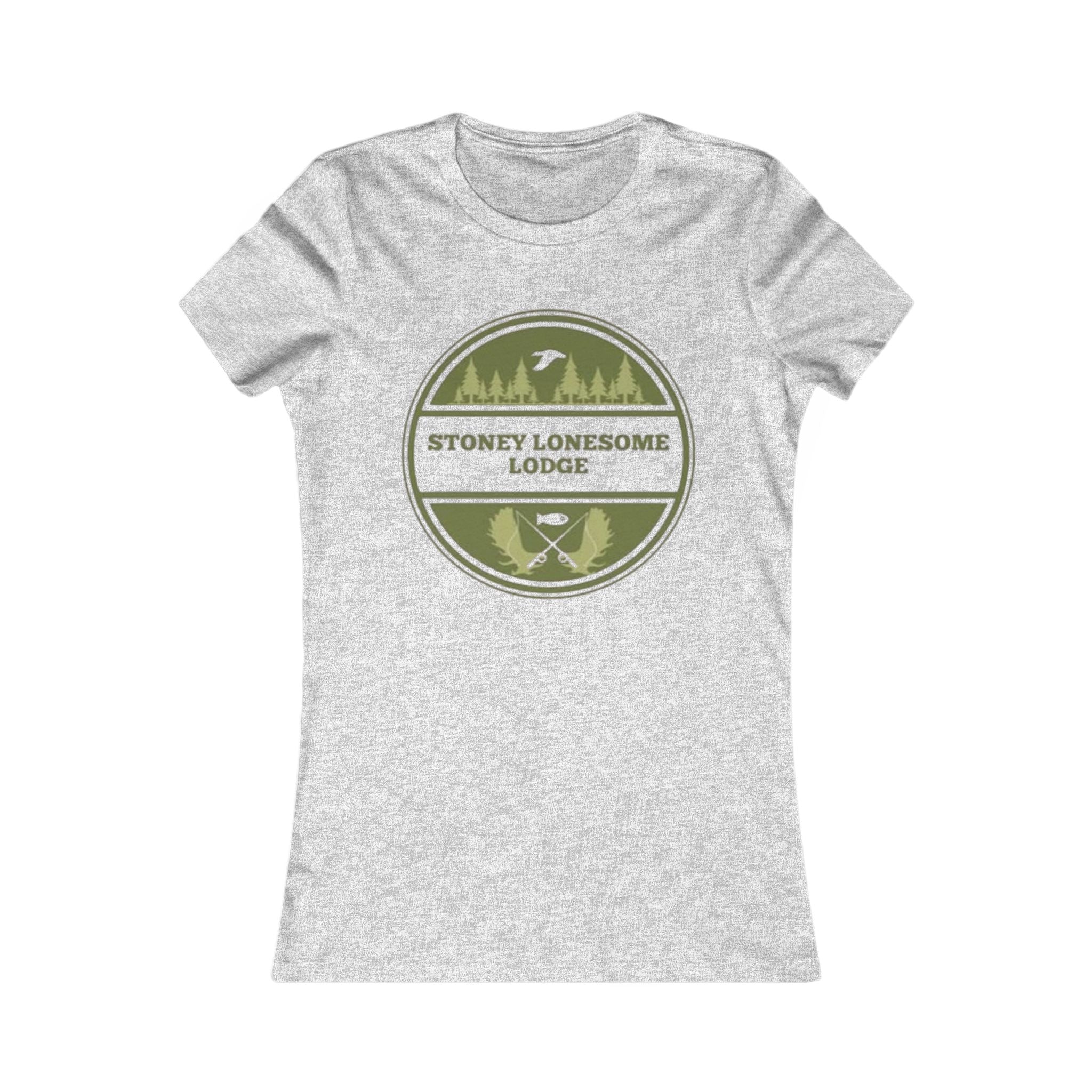 Stoney Lonesome Lodge Women's Tee | Outdoor Lodge Vintage Badge T-Shirt