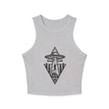 UFO Cow Abduction Racer Tank | Womens Crop Tank Top