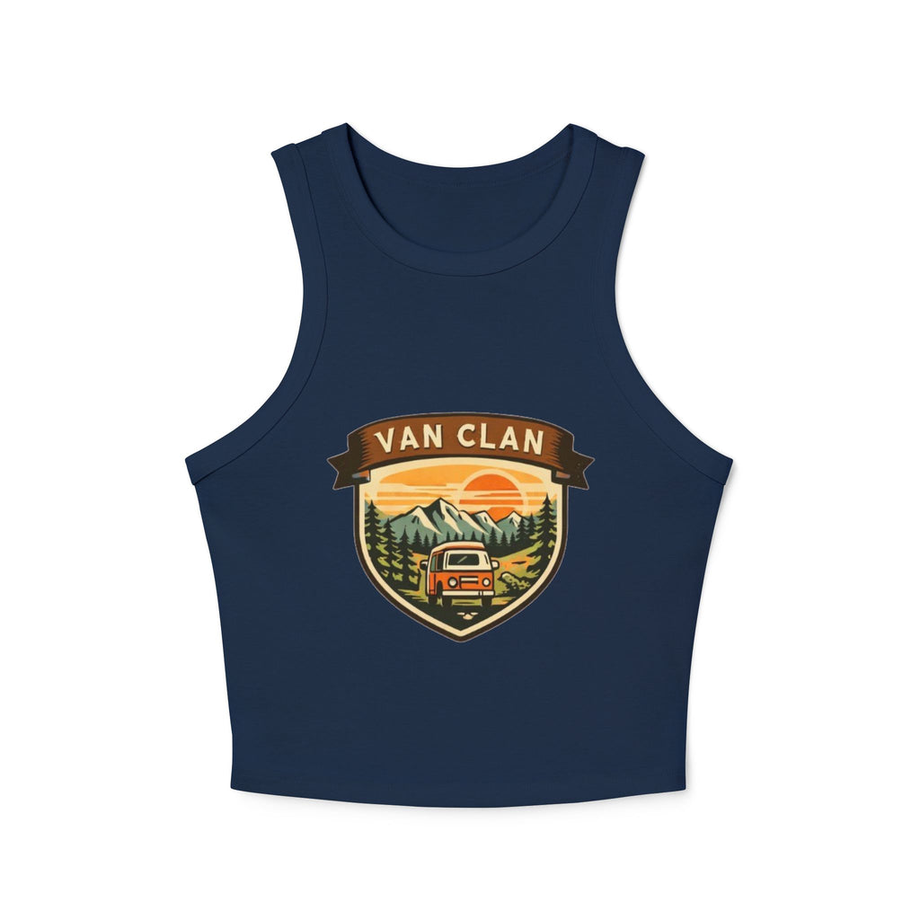 Van Clan Adventure Tank Top | Womens Outdoor Camper Badge Racer Tank