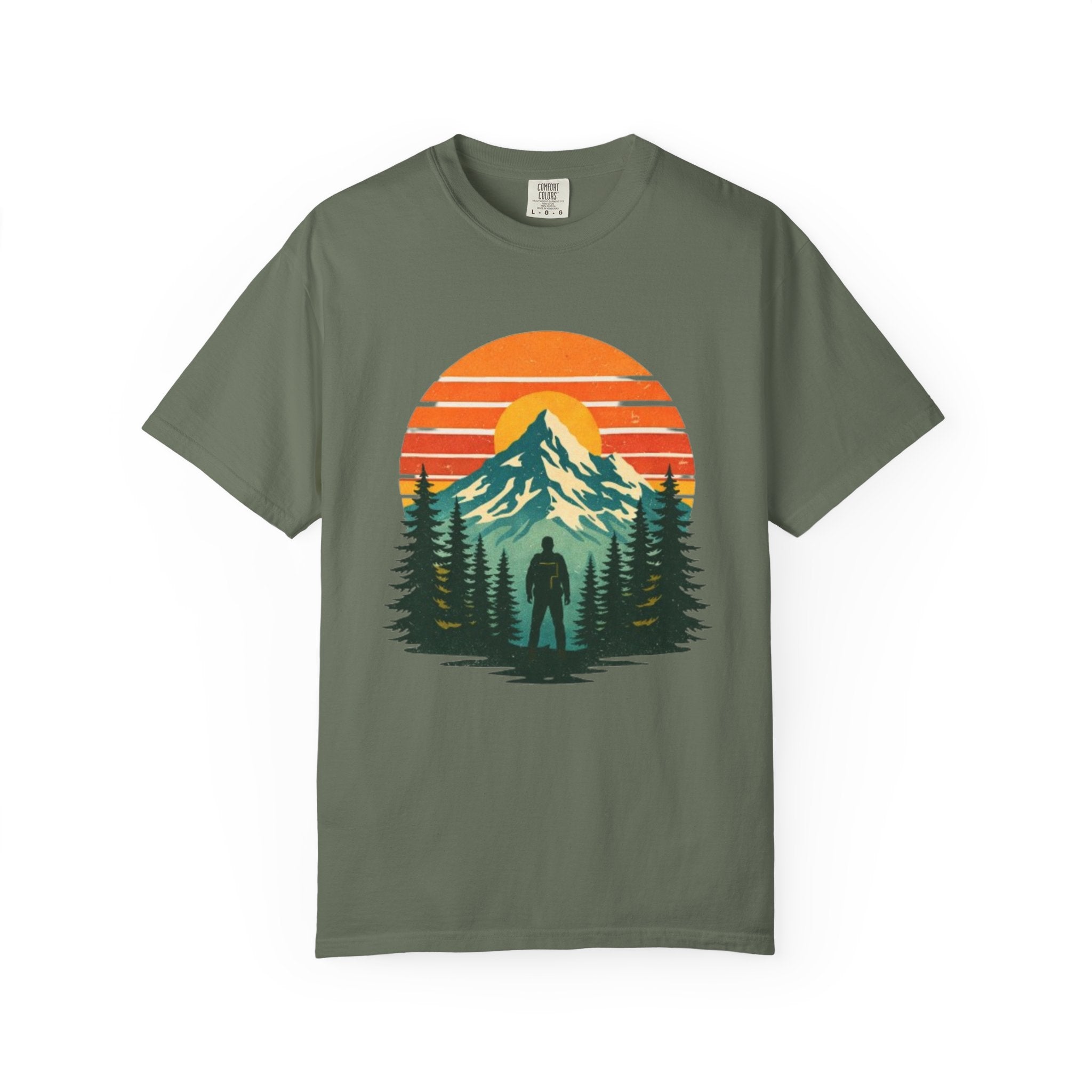 Retro Mountainscape Hiker T-Shirt