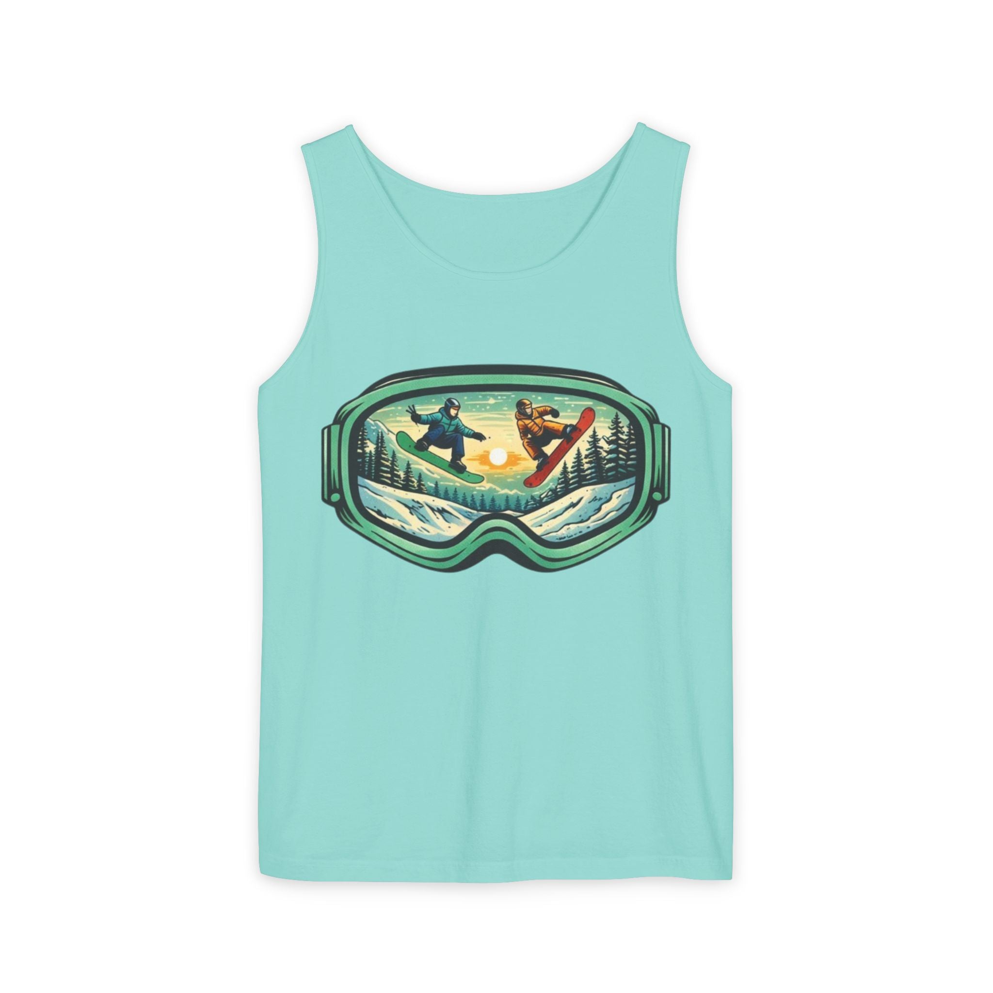 Snowboarding Mountain Goggles Tank Top
