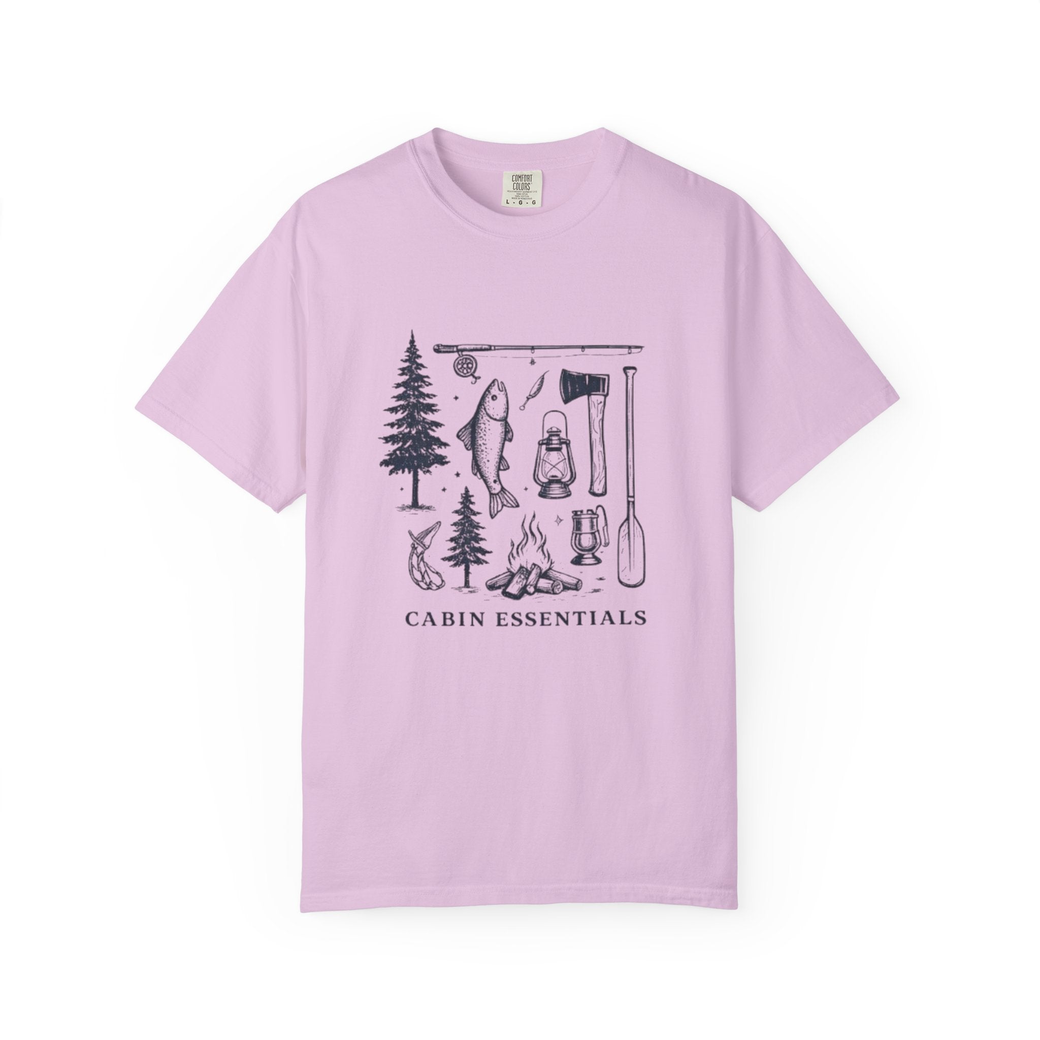 Cabin Essentials T-Shirt | Outdoor Camping Gear Graphic Tee
