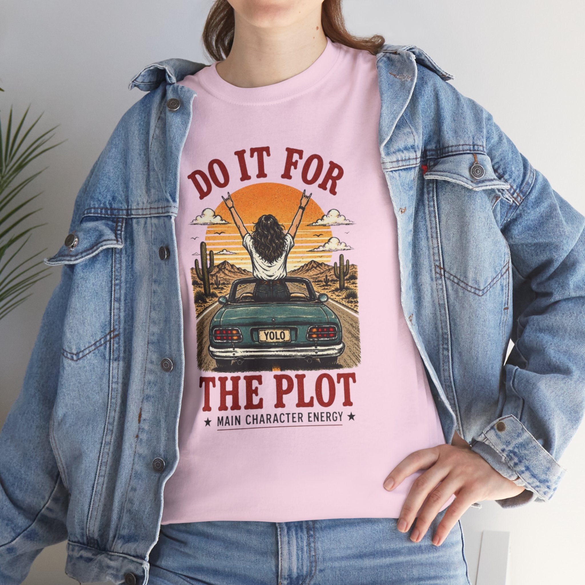 Do It For The Plot Tee | Retro Main Character Energy Graphic T-Shirt