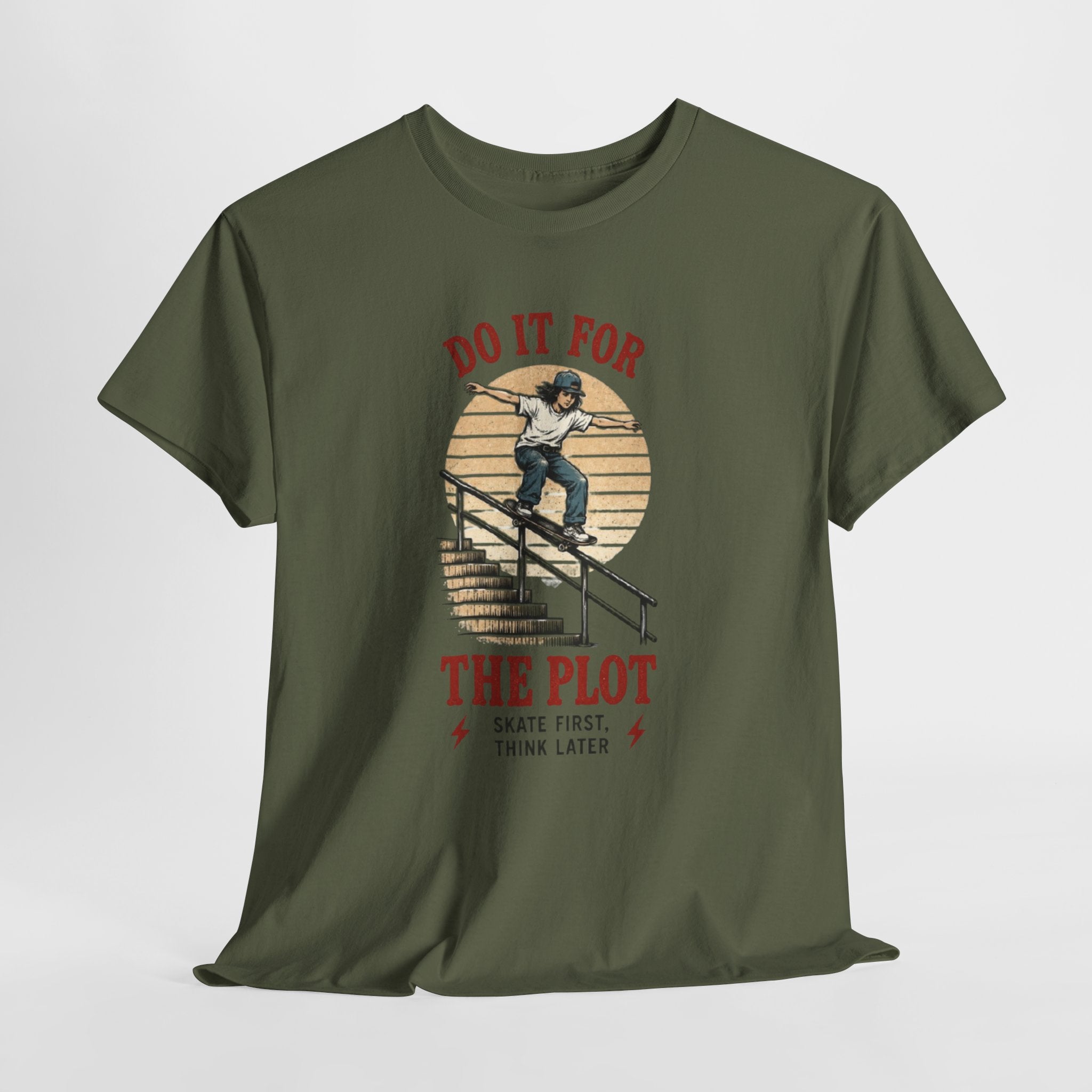 Skate Tee | "Do It For The Plot" Retro Skateboarding Graphic Shirt