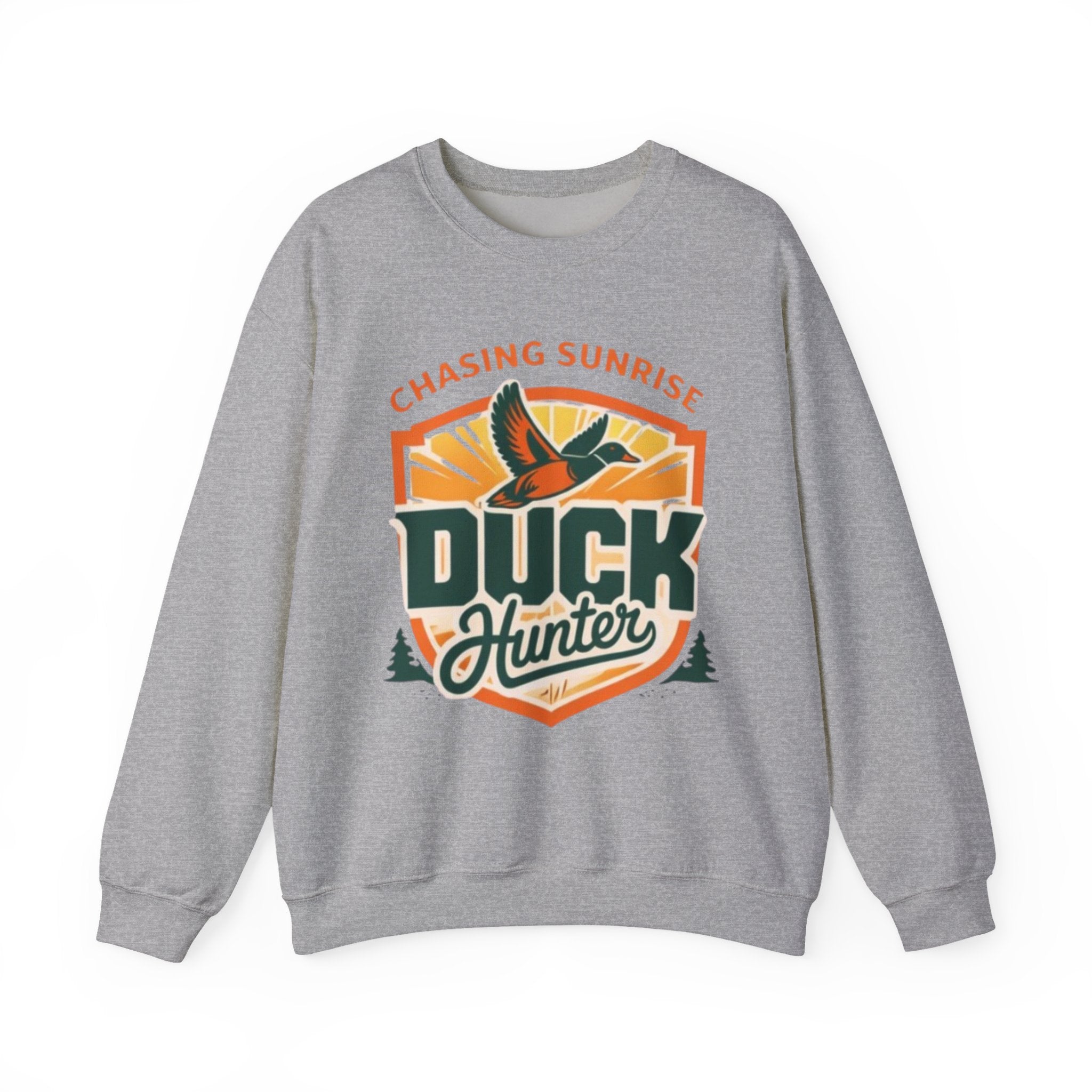 Duck Hunter Crewneck Sweatshirt | Chasing Sunrise Hunting Graphic