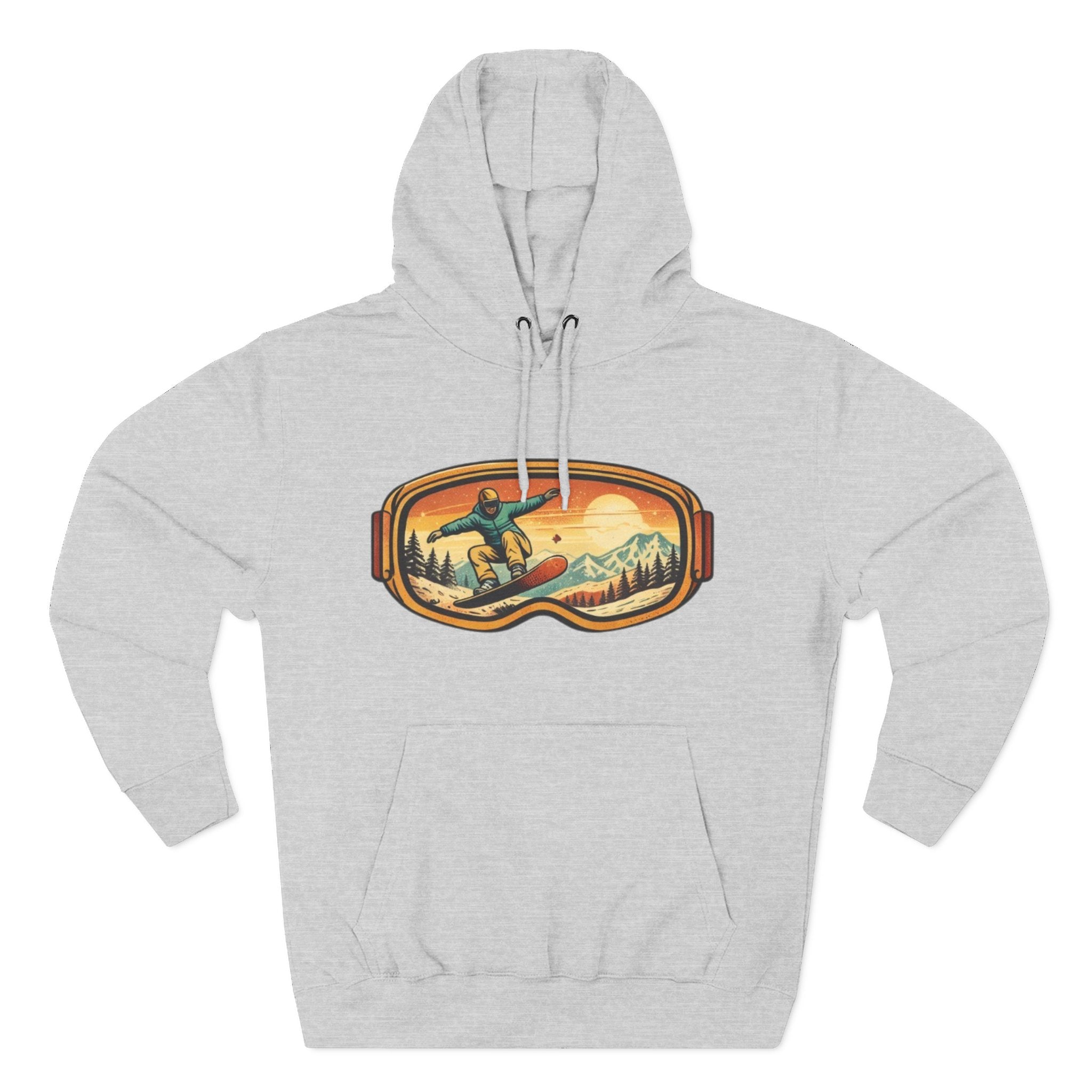 Snowboarder Goggles Graphic Hoodie | Vintage Mountain Ski Snowboarding Design