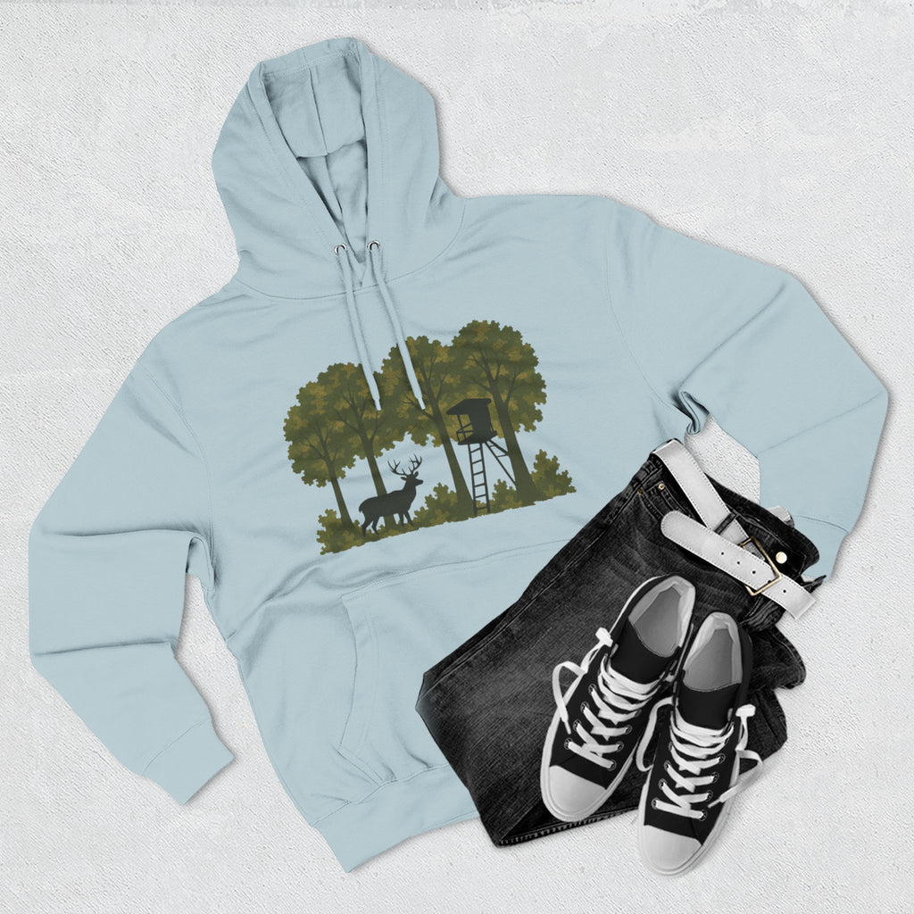 Deer Stand Forest Hoodie | Hunting Lodge Woodland Sweatshirt