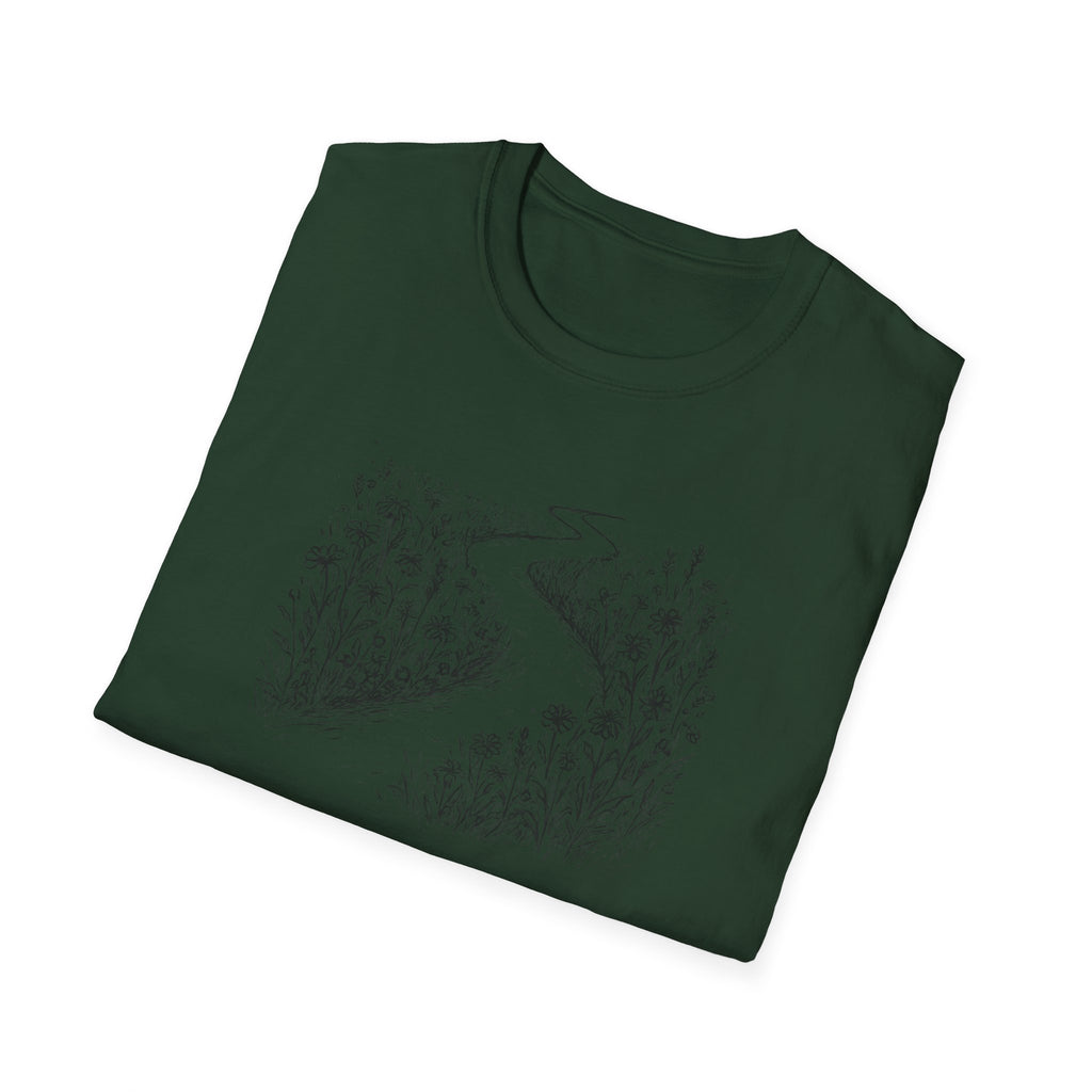 Winding Path Through Grass T-Shirt | Scenic Nature Trail Tee