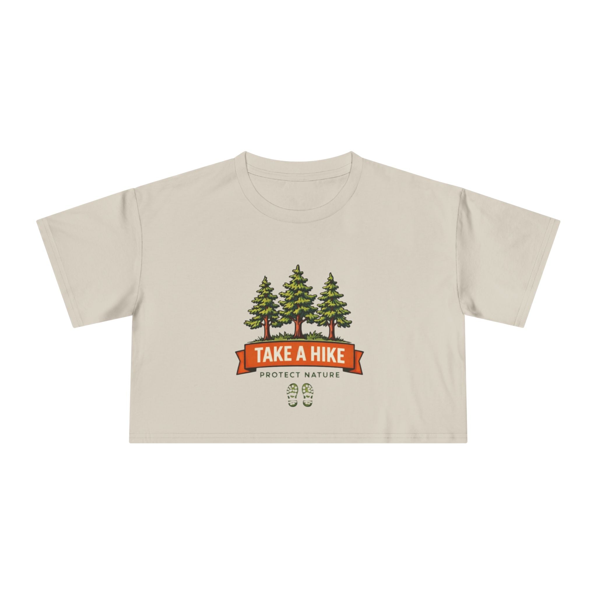 Take a Hike Crop Tee | Womens Outdoor Hiking Shirt | Protect Nature Graphic Top