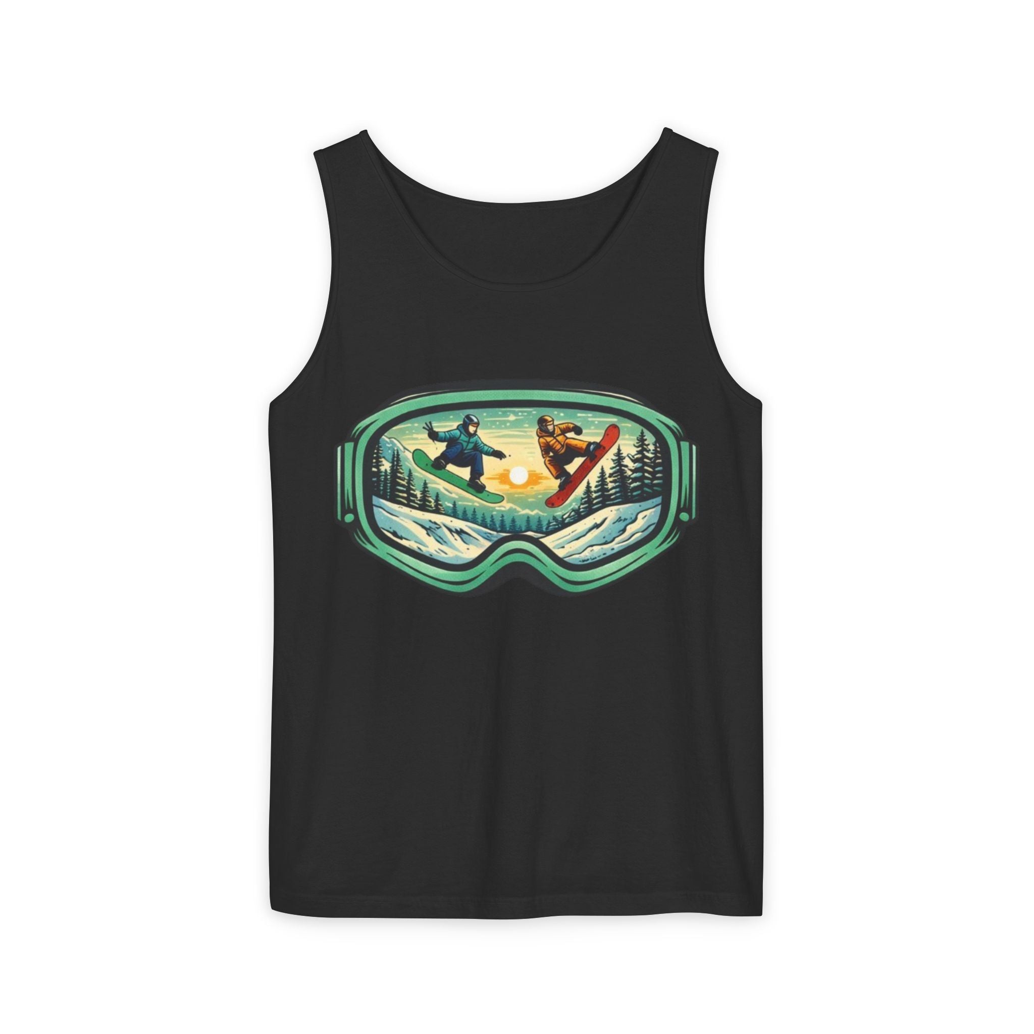 Snowboarding Mountain Goggles Tank Top