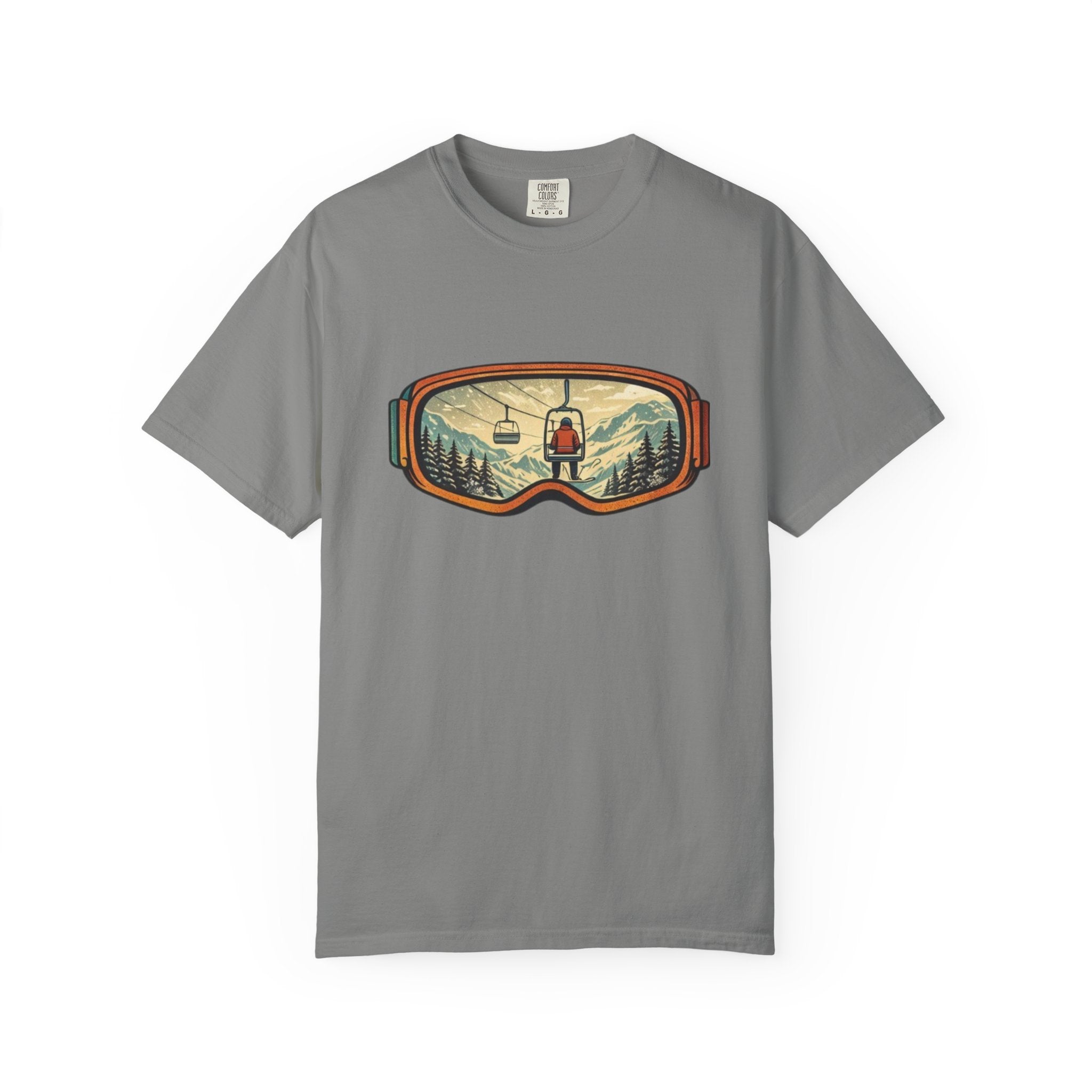 Retro Ski Lift Mountain T-Shirt | Snowboard Goggles Scene