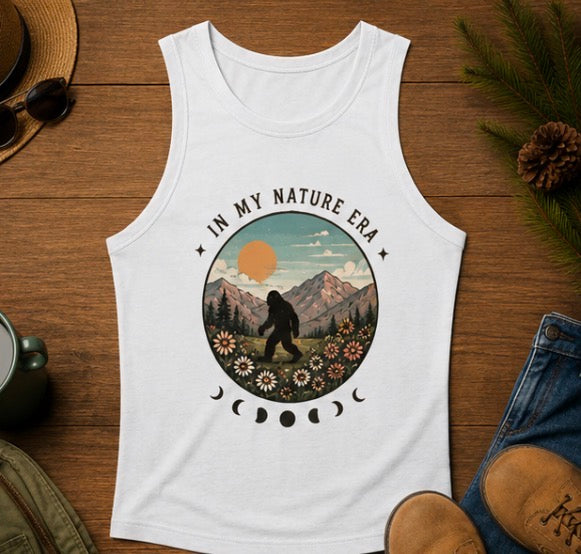 Nature Era Racer Tank | "In My Nature Era" Graphic Crop Tank Top
