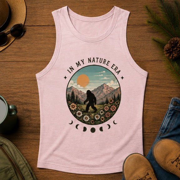 Nature Era Racer Tank | "In My Nature Era" Graphic Crop Tank Top