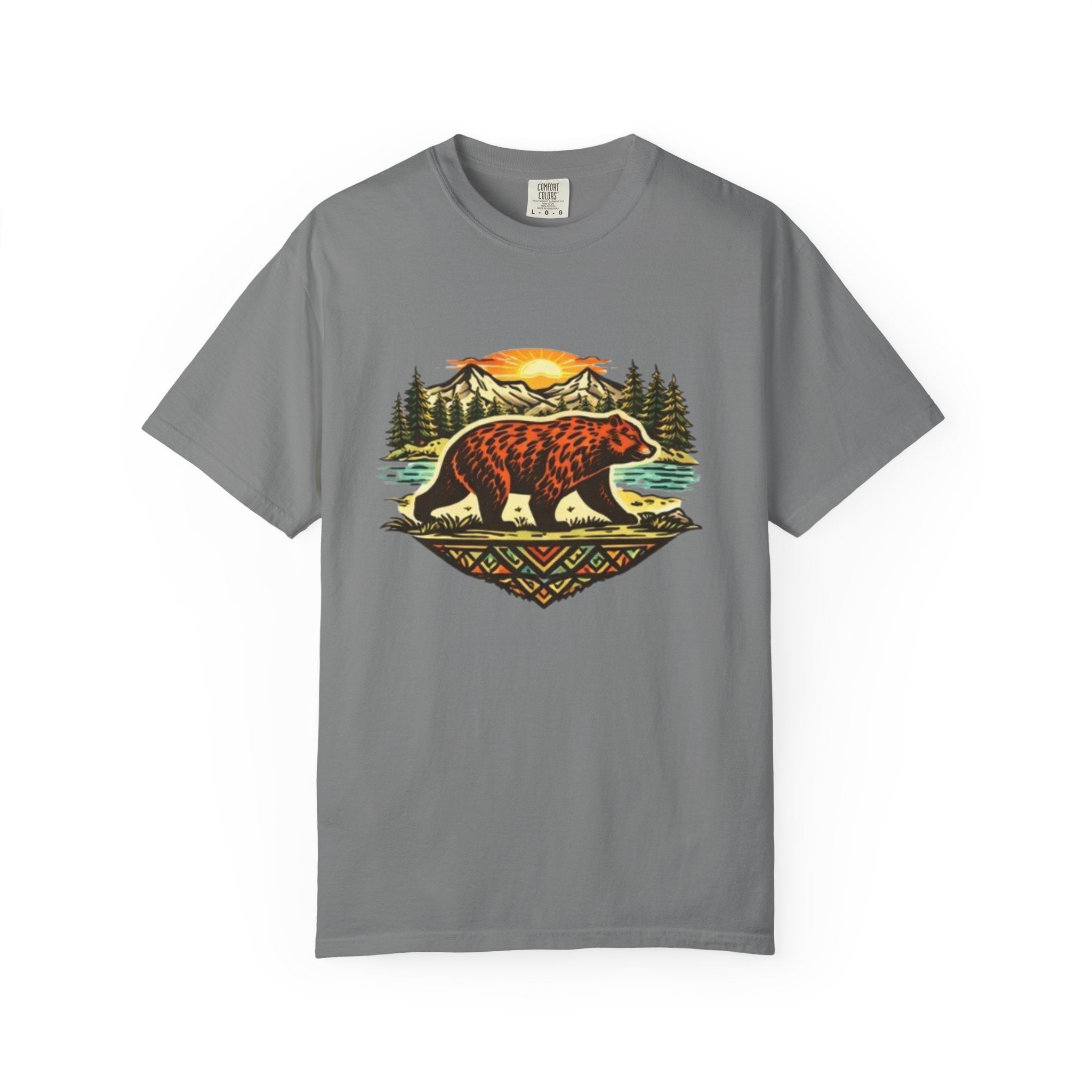 Bear Sunset T-Shirt | Vintage Forest Adventure Graphic Tee