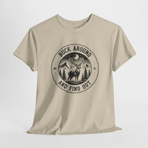 Buck Around And Find Out T‑Shirt | Vintage Deer Mountain Graphic Tee