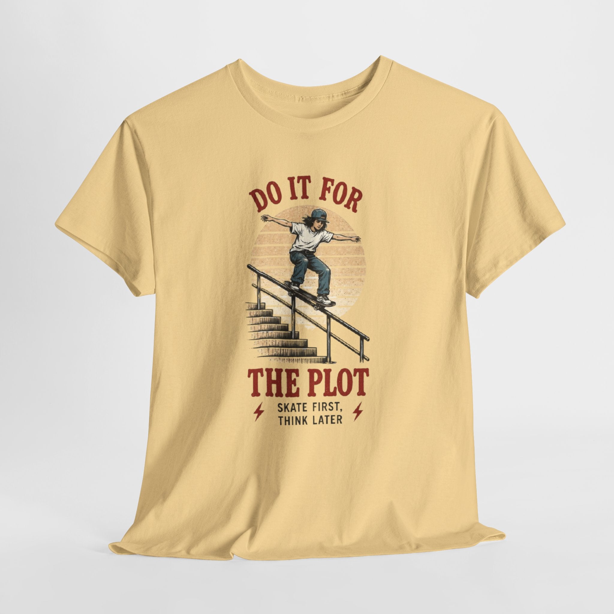 Skate Tee | "Do It For The Plot" Retro Skateboarding Graphic Shirt