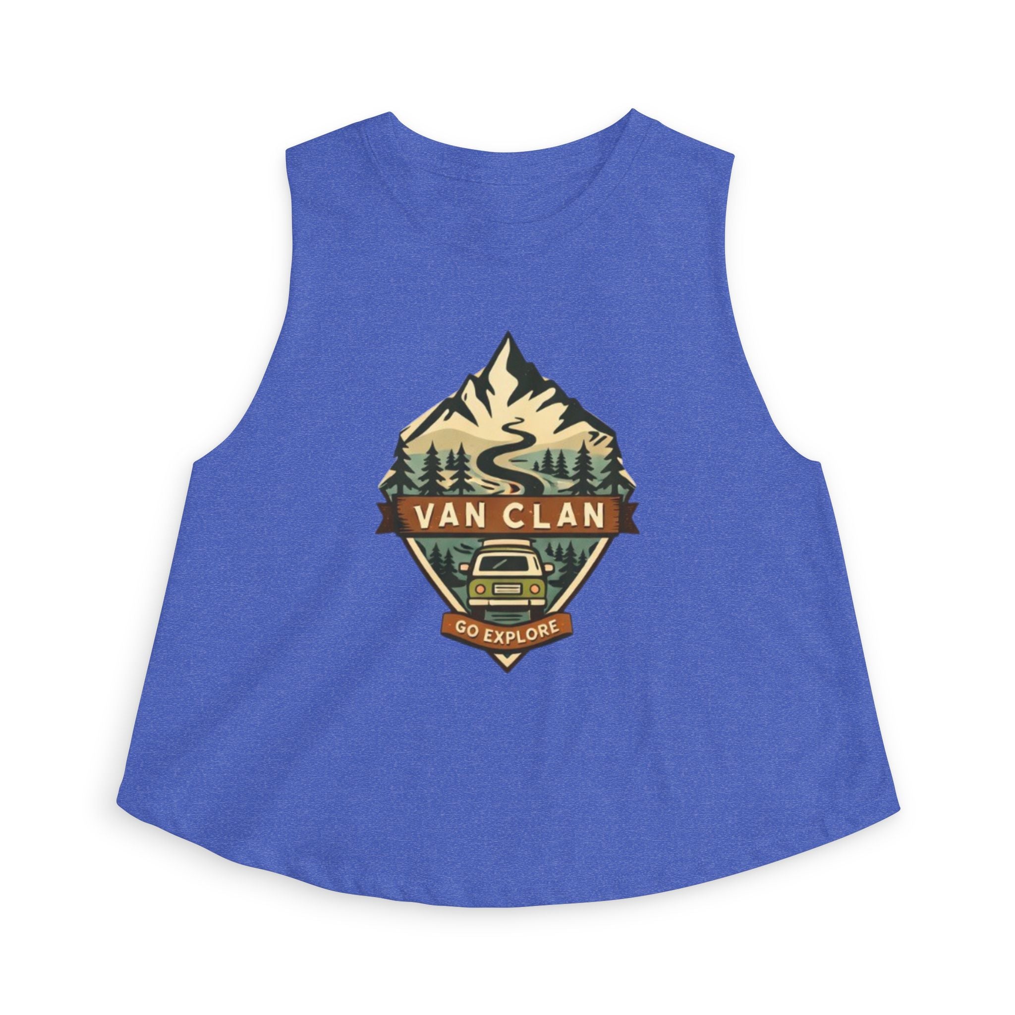 Van Clan "Go Explore" Crop Top | Women's Adventure Graphic Tank