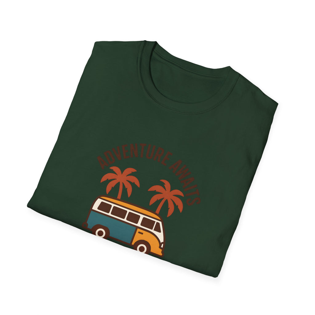 Adventure Awaits Van T-Shirt | Travel Camper Graphic Tee