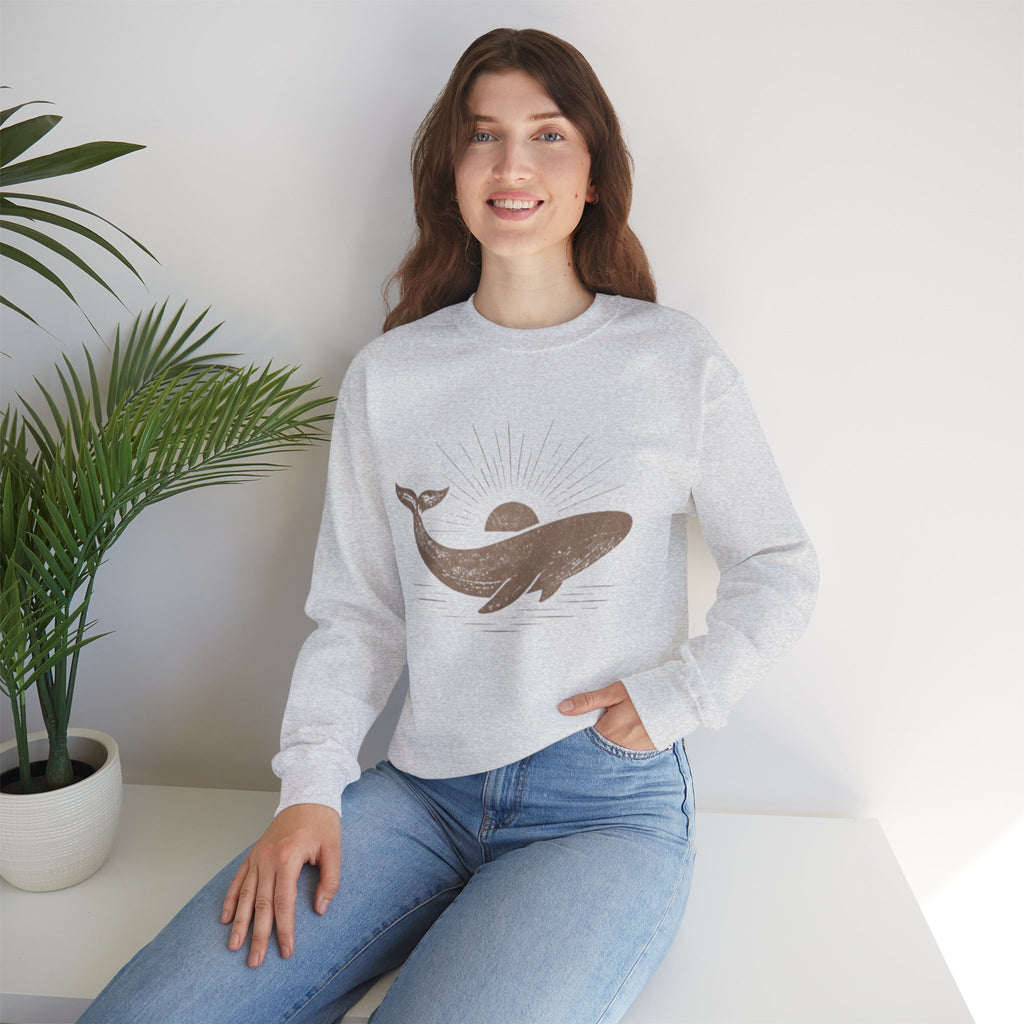 Whale Sunset Crewneck Sweatshirt
