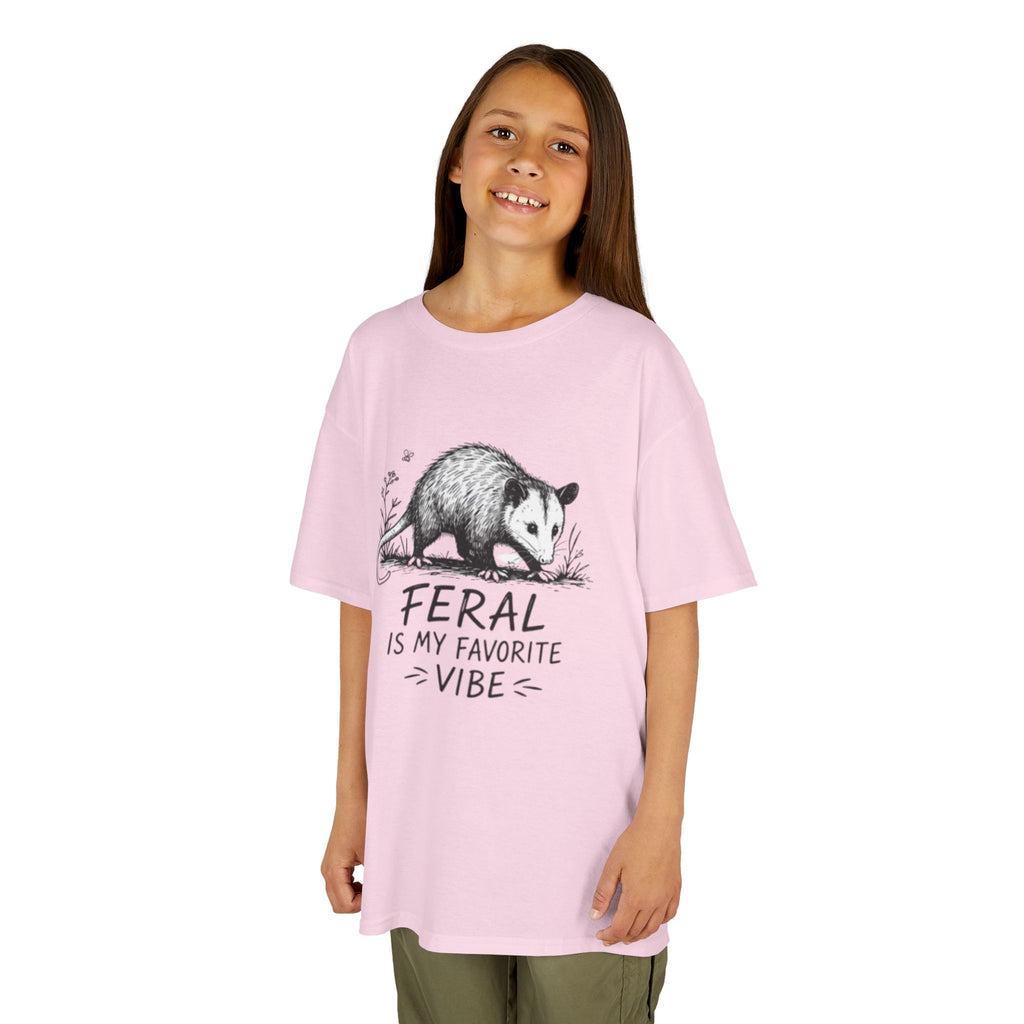 Kids Tee | Feral Is My Favorite Vibe Opossum Graphic Shirt