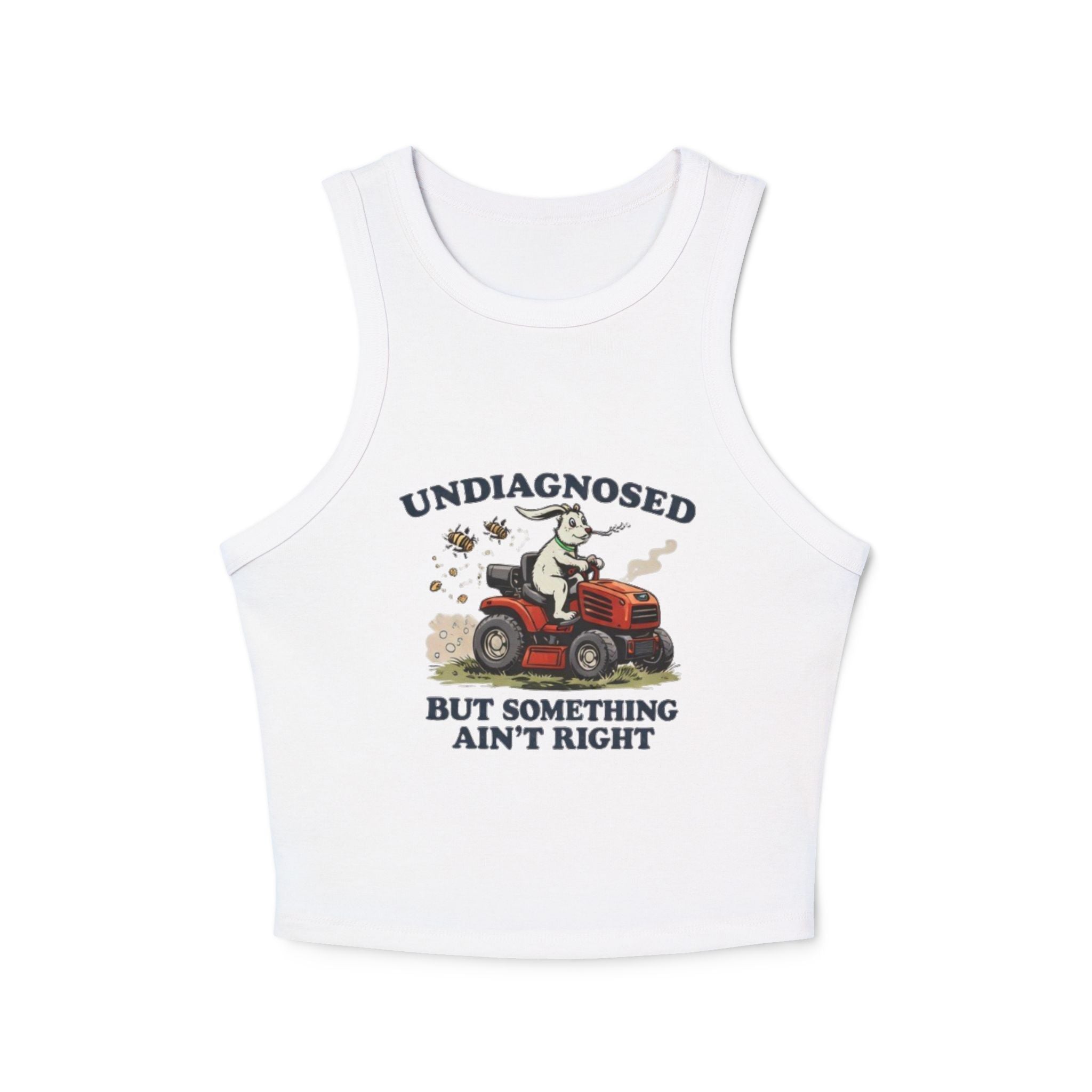 Racer Tank | Undiagnosed But Something Ain't Right Lawn Mower Graphic Tank