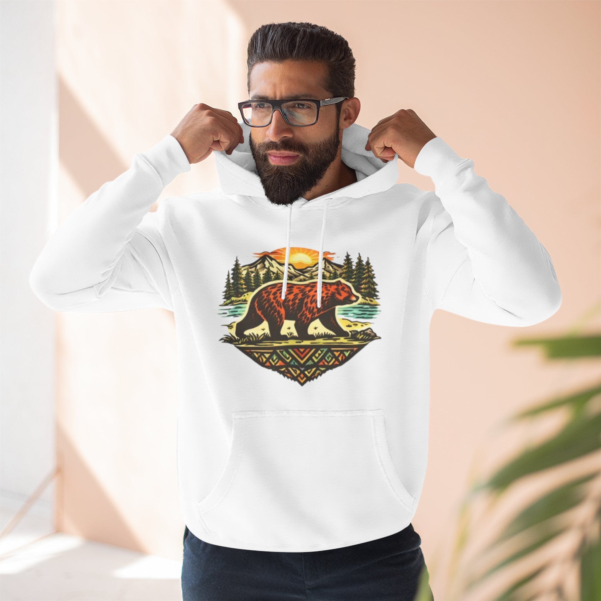 Bear Forest Hoodie | Vintage Wilderness Graphic Pullover