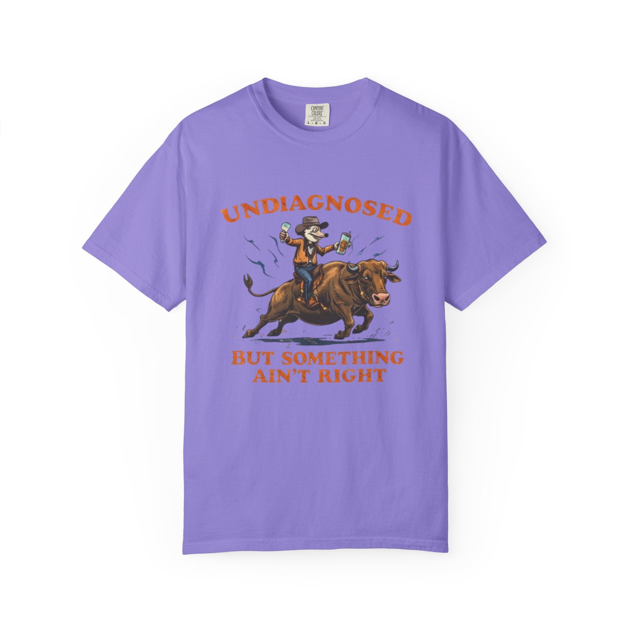 Undiagnosed But Something Ain't Right bull rider T-Shirt | Western Rodeo Graphic Tee